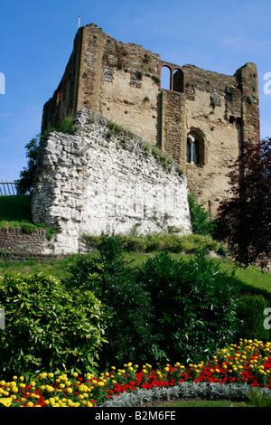 Die Reste der 12. Jahrhundert halten von Guildford Turmburg in Surrey Stockfoto