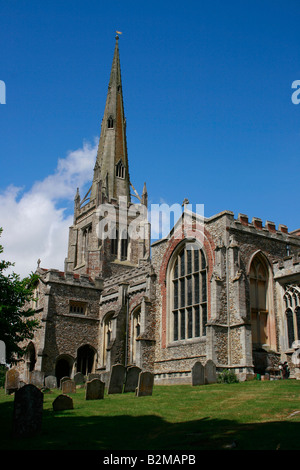 Die Kirche des Hl. Johannes der Täufer, Maria & St Laurence in Thaxted, Essex Stockfoto