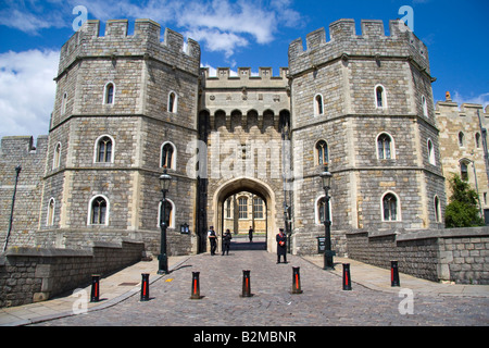 Eingang zum Schloss Windsor Stockfoto