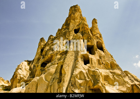 Kappadokien, liegt mit seinen faszinierenden Landschaften im zentralen anatolischen Hochland der Türkei. Stockfoto