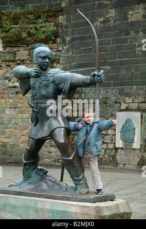 Robin Hood-Statue, Nottingham, England, UK Stockfoto