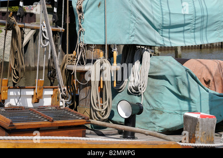 Detailansicht Fischkutter Präsident Freiherr von Maltzahn Detailansicht Fischkutter Präsident Freiherr von Maltzahn Stockfoto