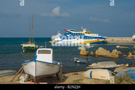 Hafen auf der Insel Tabarca Isla Tabarca Festland Spanien Stockfoto