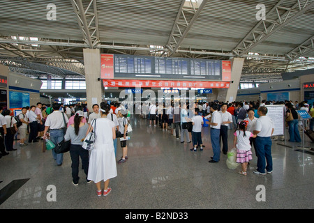 Linie für die Sicherheit am Flughafen von Yang Xian Xian China Stockfoto