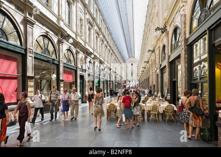 Galeries St Hubert Einkaufspassage im Zentrum Stadt, Brüssel, Belgien Stockfoto