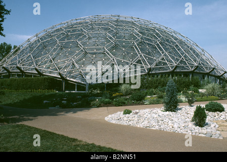 DAS CLIMATRON MISSOURI BOTANISCHER GARTEN ST. LOUIS EINE GEODÄTISCHE KUPPEL GEWÄCHSHAUS Stockfoto