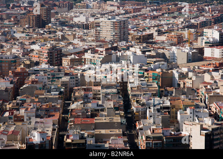 Costa Blanca Spanien Alicante Altstadt gesehen von der Burg Stockfoto