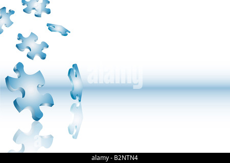 Fallende Puzzleteile Stockfoto