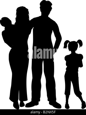 Familie pose Stockfoto