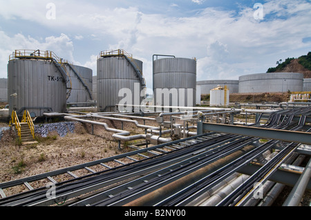 Öl-Raffinerie in Malaysia Stockfoto