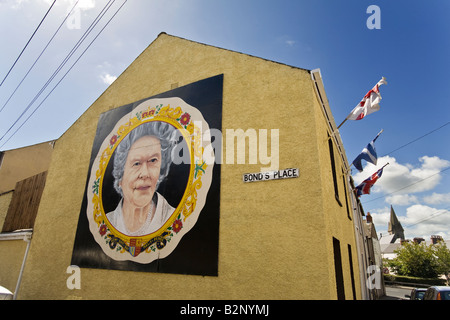 Gewerkschafter Wandbilder in der Bond Street, in der protestantische Waterside Bezirk von Londonderry, Nordirland Stockfoto