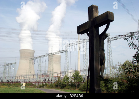 Kernkraftwerk Grafenrheinfeld bei Schweinfurt Bayern Deutschland Europa EU Stockfoto