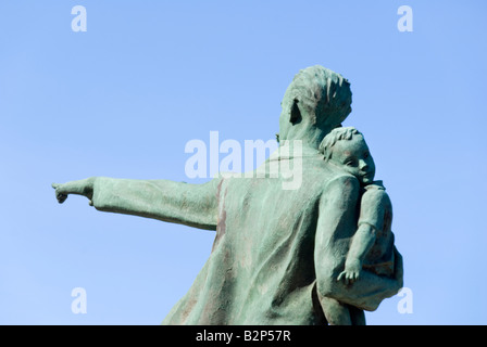 Statue von Jose Marti mit Elian Gonzalez bei Jose Mart Anti-Imperialist Plaza Havanna Kuba Stockfoto