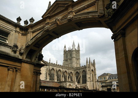 Bath Abbey Bad Somerset England Stockfoto
