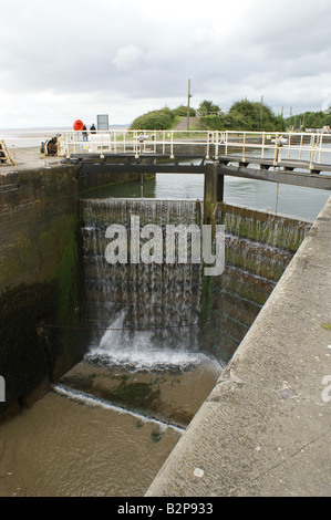 Lydney Hafen Schleusentore Stockfoto