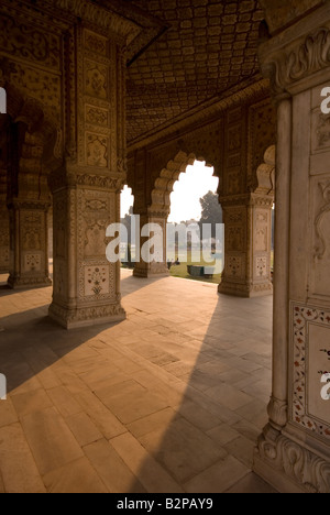 Diwan bin ich rote Fort (Lal Qila), Neu-Delhi, Indien Stockfoto