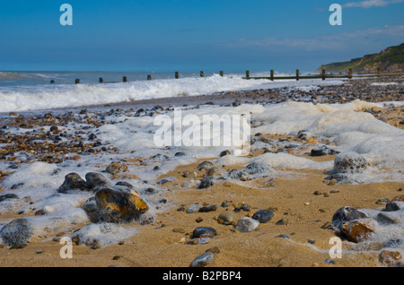 Auswirkungen von Ebbe und Flut am Strand von Cromer Stockfoto