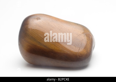 Einzelne Tiger Eye Halbedelsteine Edelstein Gemini Birthstone Stockfoto