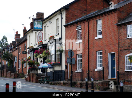 Swan Street und The Swan Pub, Alvechurch, Worcestershire, England, UK Stockfoto