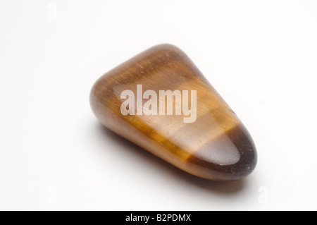 Einzelne Tiger Eye Halbedelsteine Edelstein Gemini Birthstone Stockfoto