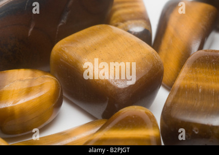 Tiger Eye Halbedelsteine Edelstein Gemini Birthstone Stockfoto