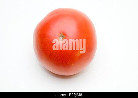 frische reife rote Tomaten auf weißem Hintergrund Stockfoto