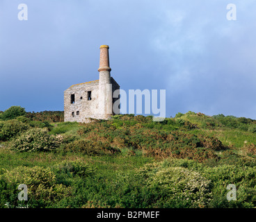 Das alte Maschinenhaus am Prince of Wales Quarry, Trewarmett bei Camelford, Cornwall, England. Stockfoto