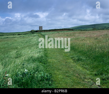 Forrabury Common und Kirche bei Boscastle auf der Nord-Cornwall Küste, England Stockfoto