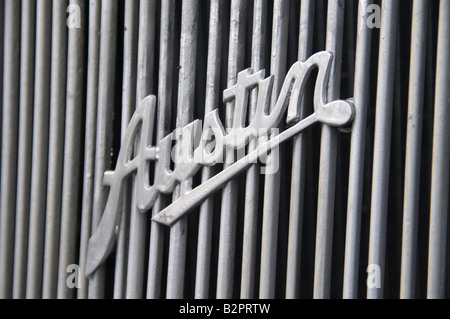 Kühlergrill eines klassischen Austin Motor Car Stockfoto