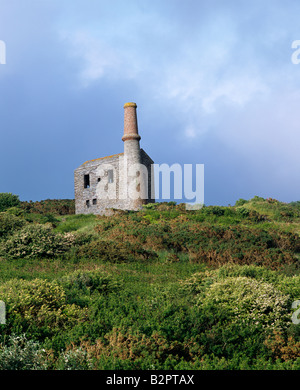 Das alte Maschinenhaus am Prince of Wales Quarry, Trewarmett bei Camelford, Cornwall, England. Stockfoto