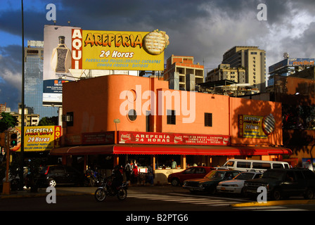 Areperia 24/7 auf der Casanova Avenue, Lincoln, Los Mangos Avenue Ecke, Sabana Grande, Caracas, Venezuela, Südamerika Stockfoto