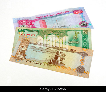 Vereinigte Arabische Emirate-Banknoten Stockfoto