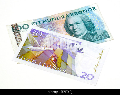 Schwedische Banknoten Stockfoto