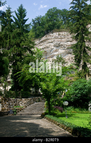 Aladzha (Aladja) Mittelalter-Rock Höhle Klosteranlage in der Nähe von Golden Sands im Nordosten von Bulgarien. Stockfoto