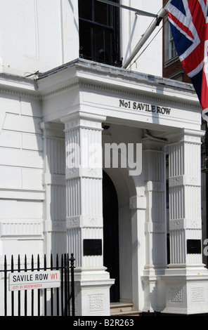 Weißes Gebäude Nr. 1 Saville Row Mayfair London England Stockfoto