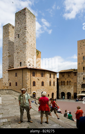 San Gimignano mit dem historischen Zentrum der Stadt mit der berühmten Türme Stockfoto