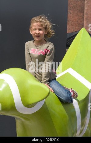 Superlambanana künstlerische Kreuz zwischen Banane und Lamm - ist Kommentar über die Gefahren der Gentechnik Taro Chiezo Stockfoto