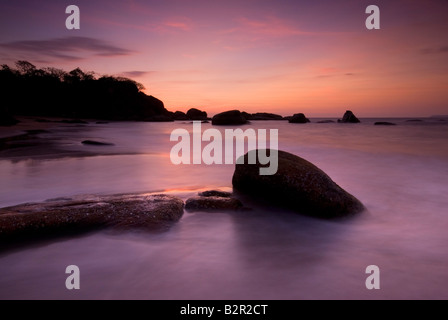 Sonnenuntergang am Agonda Beach, Süd-Goa, Indien, Asien Stockfoto