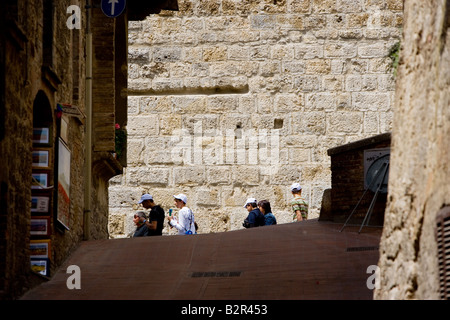 San Gimignano das historische Zentrum der Stadt mit der berühmten Türme Stockfoto