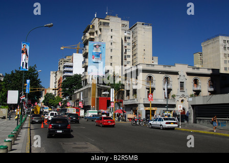 Blick auf die Straße in der Nähe von Mittel- und Carabobo Park in Caracas, Venezuela, Südamerika Stockfoto