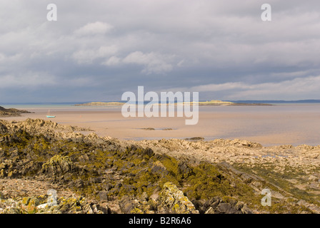 Am frühen Morgen Sonnenschein über Wigtown Bay in Richtung der Machars von Carrick Dumfries und Galloway Schottland Vereinigtes Königreich UK Stockfoto