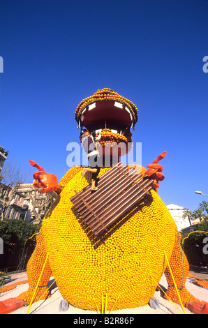 Zitrone-Ausstellung Menton Alpes-Maritimes 06 Cote d ' Azur Côte d ' Azur Paca Frankreich Europa Stockfoto