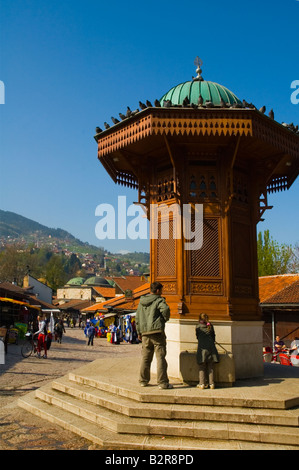 Sebilj auf dem so genannten Taube Platz im Viertel Bascarsija in Sarajevo Bosnien Herzegowina Europa Stockfoto