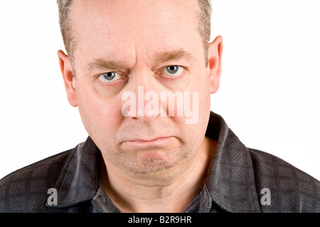 Mann mit einem ernsten Blick Stockfoto