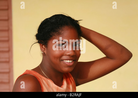 Junge Frau Trinidad Sancti Spiritus Provinz Cuba Lateinamerika Stockfoto