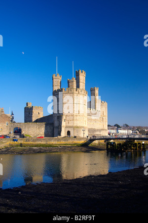 Caernarfon Castle, Gwynedd, Nordwales, UK Stockfoto