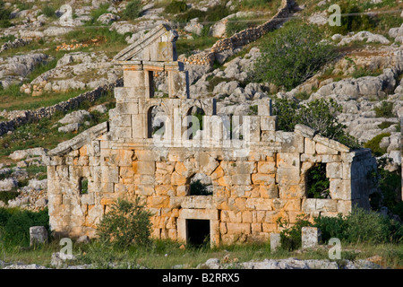 Kathedrale Ruinen von Deir Samaan Toten Stadt in Syrien Stockfoto