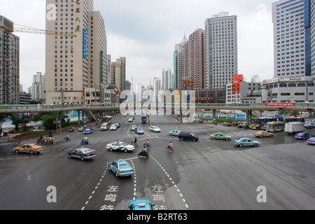 Verkehr in Shanghai Shanghai Shi China Asien Stockfoto