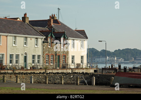 Strangford Dorf Strangford Lough und Portaferry im Hintergrund-Nordirland Stockfoto