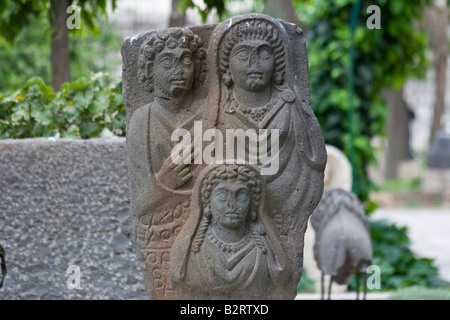 Römischen Funerary Schnitzereien im Nationalmuseum in Damaskus Syrien Stockfoto